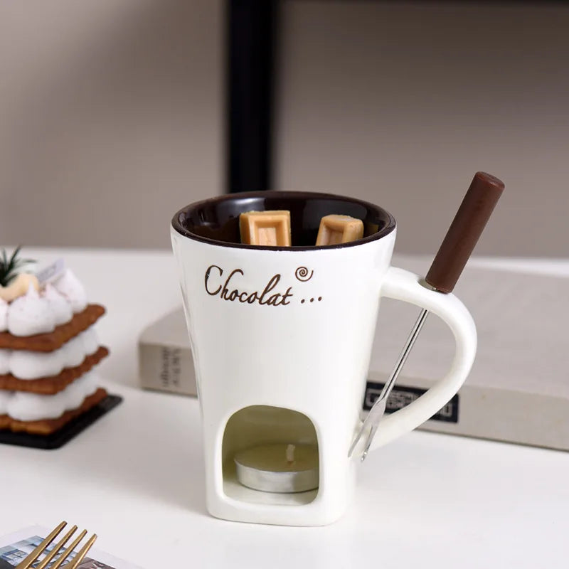 Taza Fondue ChocoHeat – Taza Calefactable para Chocolate y Queso 🍫