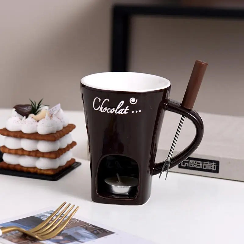 Taza Fondue ChocoHeat – Taza Calefactable para Chocolate y Queso 🍫