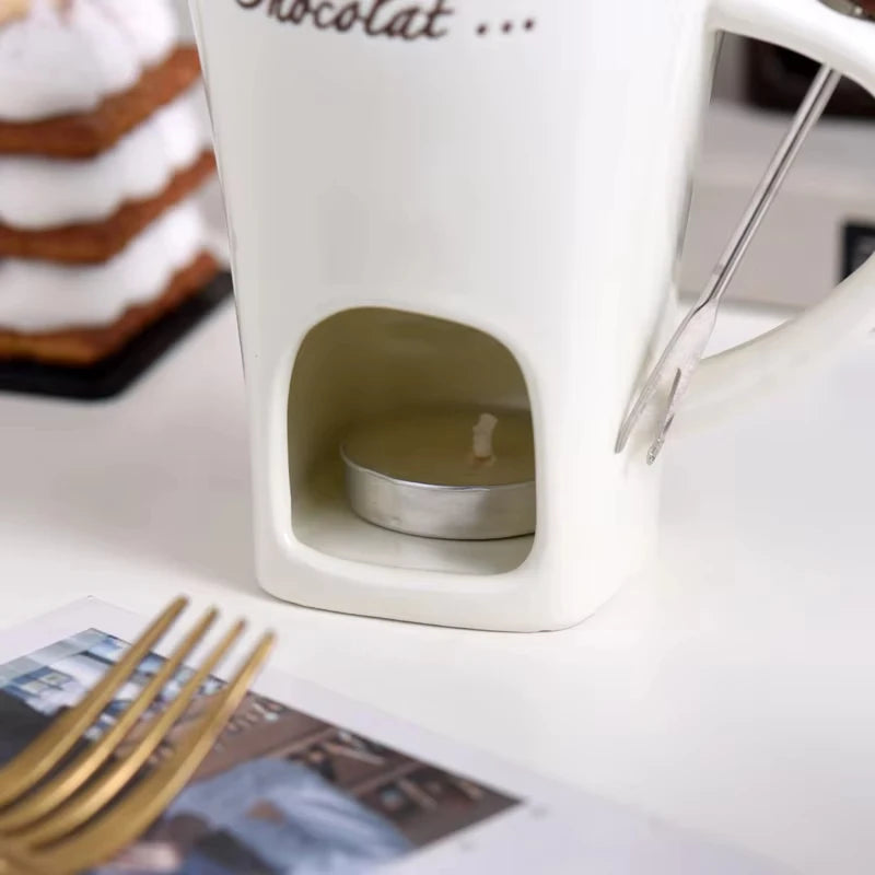 Taza Fondue ChocoHeat – Taza Calefactable para Chocolate y Queso 🍫