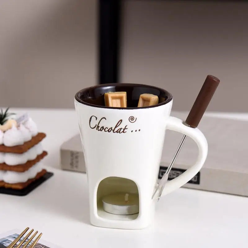 Taza Fondue ChocoHeat – Taza Calefactable para Chocolate y Queso 🍫