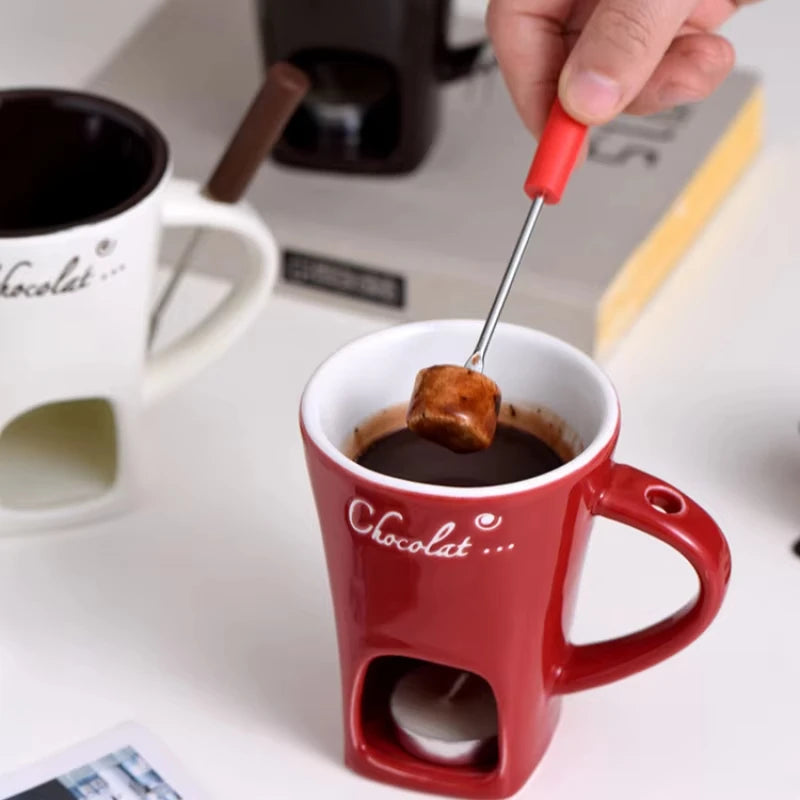Taza Fondue ChocoHeat – Taza Calefactable para Chocolate y Queso 🍫